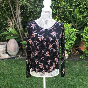 FREE PEOPLE Backless Long Sleeve Top